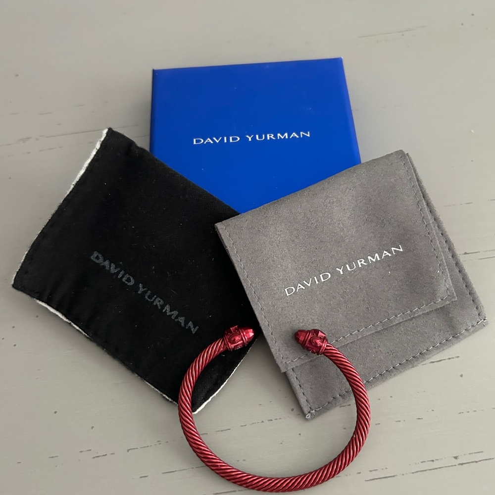 David Yurman Red Cable Bracelet